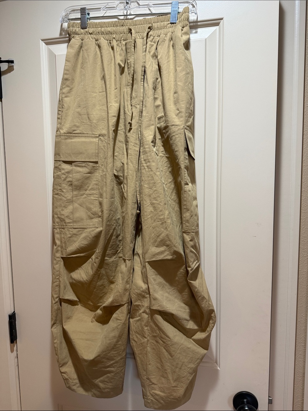 Anthropologie Khaki Cargo Pants - Relaxed Fit